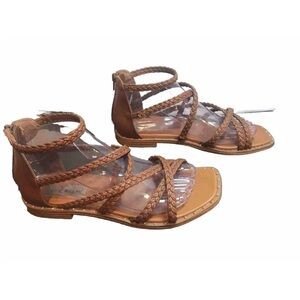 Steve Madden Woman's Sandals  Tessi Flat Sandal in Brown Braided US SIZE 8